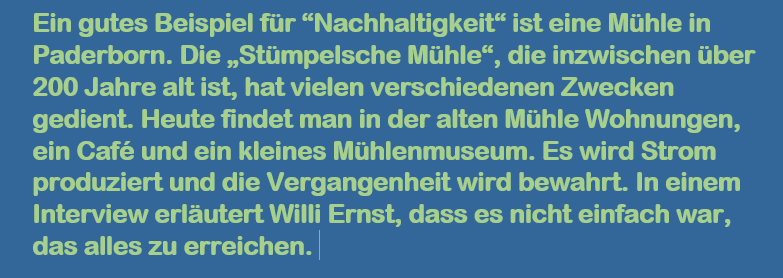 Nachhaltigkeit Willi Ernst